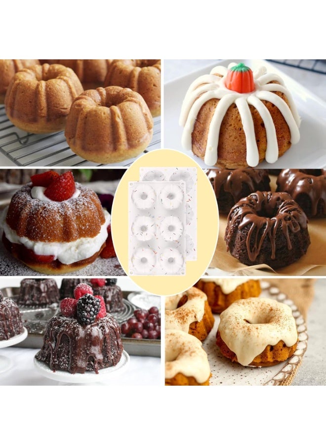 ChicAbode قوالب الكعك البيني Bundt ، قوالب الكعكة الأنبوبية ، قوالب الكعكة السيليكون غير اللزقة ، للكعك ، الدونات ، الكعك ، الجليد - Image 4